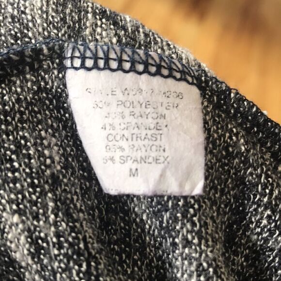 Colette, Blue Block Burnout Top, 3/4 Sleeve, Medium - Picture 9 of 9